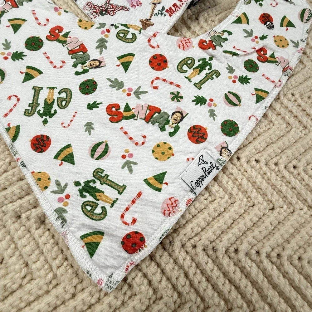 Copper Pearl Bandana Bibs Lot of 3 Cotton Set Elf Christmas Story Checkered